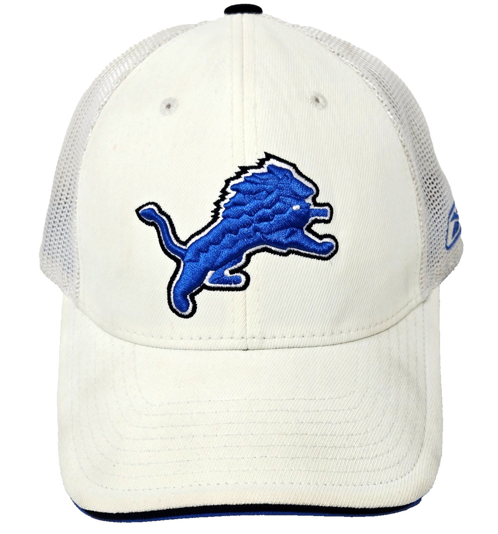 Detroit Lions Reebok Mesh Lion Logo Baseball Cap Hat NFL Equipment -preowned